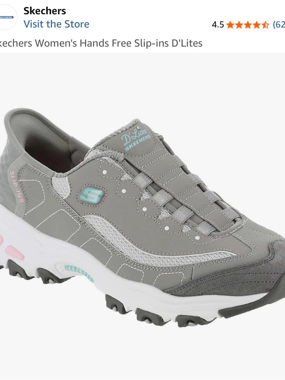Skechers Hands Free Slip-In Sneakers D’Lites Size 9W NEW